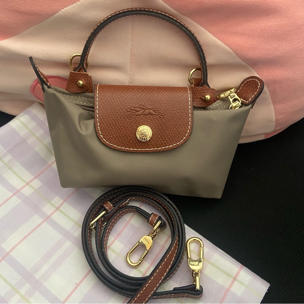Longchamp Le Pliage Mini Canvas Tote Crossbady Bag